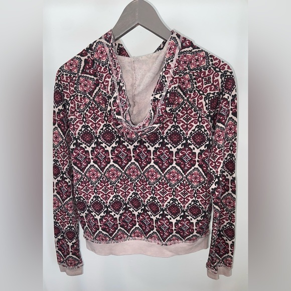 Aèropostale Long Sleeve Boho Pullover Drawstring Hoodie - Picture 2 of 13